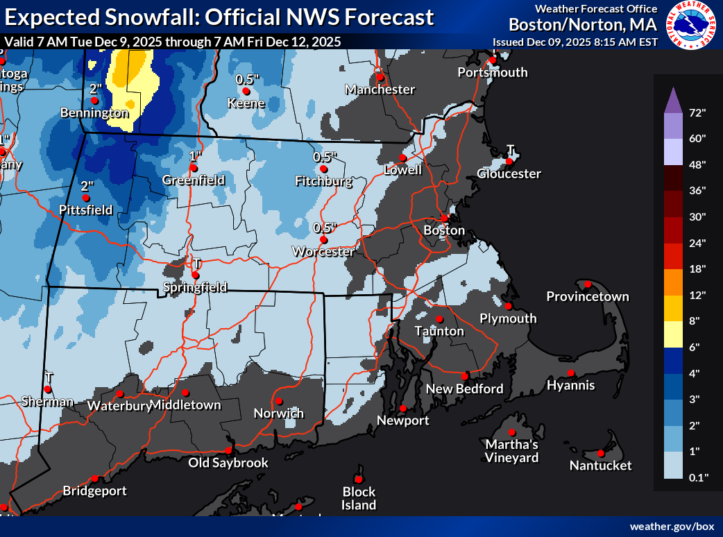 Expected Snowfall For Massachusetts